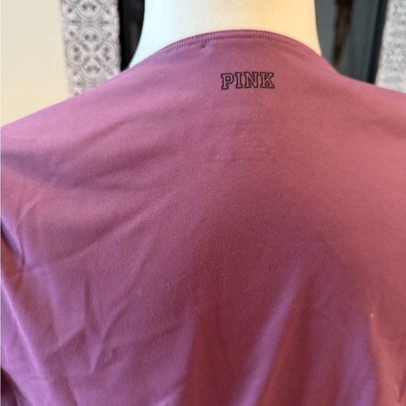 PINK Victoria's Secret Purple Wrap Blouse Short Sleeve - Picture 4 of 6